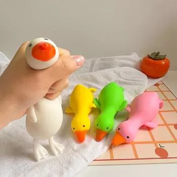 4 шт. мягкая игрушка, милая мультяшная утка, снятие стресса, сжимаемый мяч, игрушка-антистресс, подарки для детей и взрослых, игрушки-непоседа 4pcs