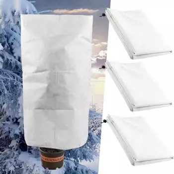 4 шт., мягкий зимний чехол для растений, дышащий мешок для защиты от замерзания с застежкой-молнией, большой многоразовый садовый нетканый материал, морозостойкая ткань для растений 4pcs