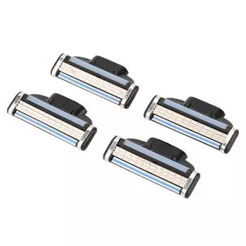 4 шт. мужские безопасные бритвенные лезвия для ухода за лицом, лезвия для бритья, ручная кассета для бритья для Mache 3 China синий