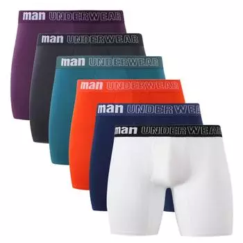 4 шт., мужские боксеры большого размера, трусики, большие трусы, нижнее белье с открытой промежностью, спортивное нижнее белье M белый