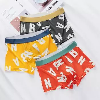 4 шт., мужское нижнее белье, U-образные выпуклые боксеры, мужские сетчатые бесшовные шорты, брюки, удобные боксеры из ледяного шелка, размер L-3XL