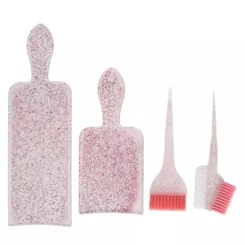 4 шт. Набор для окрашивания волос, набор для мелирования, тонирования, обесцвечивания, окрашивания волос, набор для красоты розовый