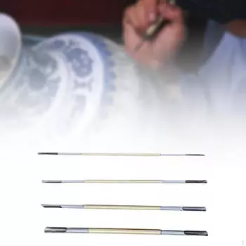 4 шт./набор дыроколов для керамики, инструменты для дырокола, переносной резак для резьбы по глине с двойной головкой