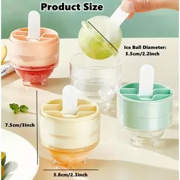 4 шт./набор, форма для мороженого, креативная форма для льда в виде желе на палочке, кухонные принадлежности, кухонные принадлежности