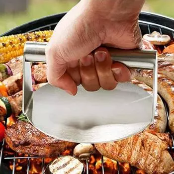 4 шт. набор инструментов для барбекю из нержавеющей стали, пресс для гамбургеров, гриль, лопаточка для специй, драга-шейкер A