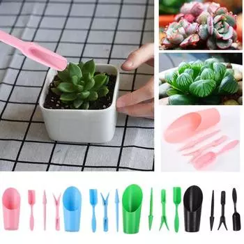 4 шт. набор инструментов для растений, лопата для копания, совок, подъемник, дырокол, сочный садовый набор, синий, розовый, черный, зеленый, легкий посев зелёный