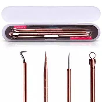 4 шт./набор инструментов для удаления черных точек и прыщей, инструменты для ухода за кожей лица, уменьшающие поры