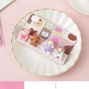 4 шт./набор мини-скрепок, милый мультяшный кошачий лапа, закладка, кавайный скрапбукинг, журнал, зажим для студенческих канцелярских принадлежностей, акриловый зажим для офиса, аксессуары