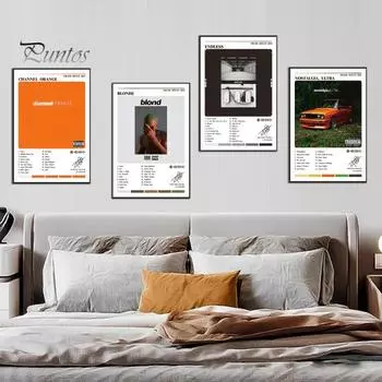 4 шт./набор мужской певец музыкальный альбом постер гостиная спальня настенный художественный бумажный постер домашний офис декоративная картина меломаны подарки 4pcs