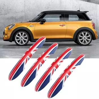4 шт. / Набор наклеек на защелку ручки двери автомобиля, украшение для Mini Cooper JCW One F54 F55 F60, аксессуары для стайлинга автомобиля красный