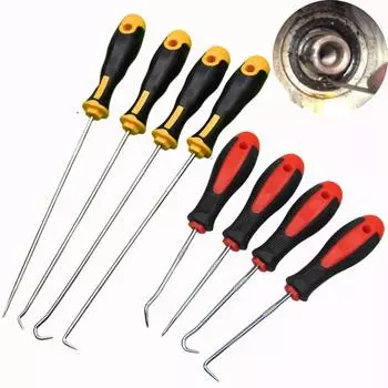 4 шт. Набор отверток для сальников автомобильных транспортных средств, инструмент для снятия уплотнительных колец, длинный съемник, набор инструментов для снятия автомобильных отмычек и крючков