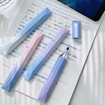 4 шт., набор ручек-хайлайтеров цвета допамина, наклонный мягкий маркер для головы, лайнер для рисования, живописи