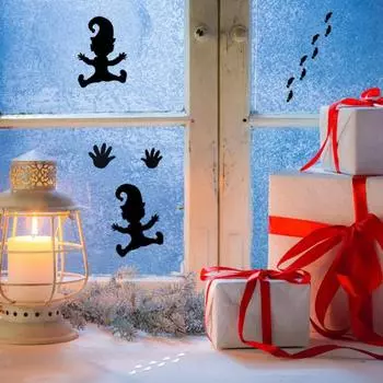 4 шт./набор шаблонов отпечатков рук и ног гнома с лестницей многоцелевое настенное искусство своими руками в праздники C