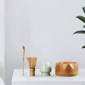 4 шт. набор венчиков для чая, домашний инструмент для домашнего изготовления, щетка для матча, аксессуар для церемонии B- White Tea Bowl