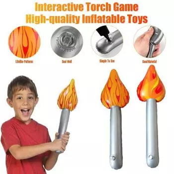 4 шт. надувной реквизит для факелов, набор 16 дюймов, надувной поддельный факел для украшения на Хэллоуин A