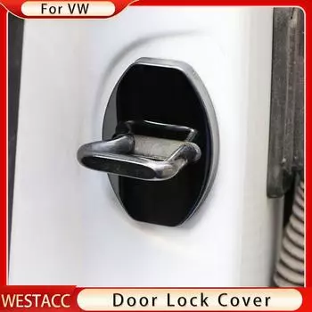 4 шт., накладка на дверной замок из нержавеющей стали для Volkswagen VW GOLF 5 6 7 Tiguan POLO CC Passat B5 B6 New Jetta Magotan серебряный