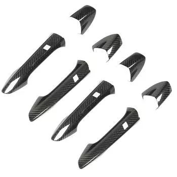 4 шт. Накладка на внешнюю ручку двери с колпачком из углеродного волокна для замены на Mercedes?Бенц W204 W212 W218