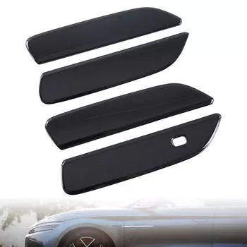 4 шт. Накладки на дверные ручки автомобиля, декоративные наклейки, автомобильные наклейки, модная защитная крышка для Black