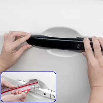 4 шт. Накладки на дверные ручки с бесключевым доступом, наружные дверные ручки, накладки на Honda для Civic 10th 2016 2017 2018 2019, декор автомобиля чёрный