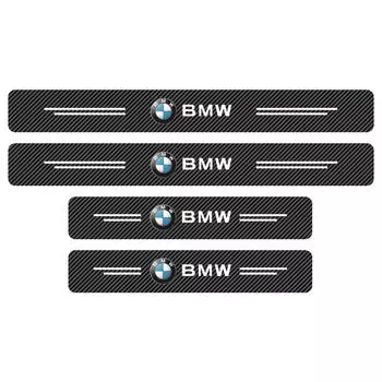 4 шт. Накладки на пороги дверей автомобиля из углеродного волокна, наклейки, аксессуары для BMW Performance F25 F26 F15 F16 E90 E91 E92 E60 E84