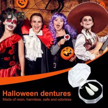 4 шт., накладные зубы для косплея на Хэллоуин с клеем, 4 размера, накладные зубные протезы, костюм для вечеринки, накладные клыки, реквизит для фотосъемки, принадлежности для вечеринок A