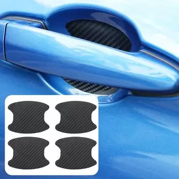 4 шт. наклейка на дверь автомобиля из углеродного волокна, устойчивая к царапинам, защитная пленка для автомобильных ручек, аксессуары для внешнего стайлинга, универсальная 4PCS синий