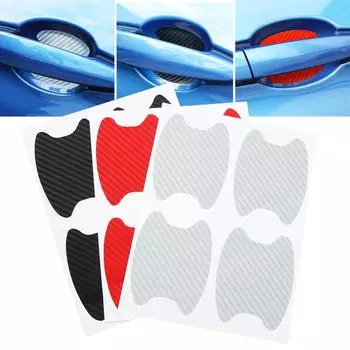 4 шт., наклейка на дверь автомобиля, устойчивая к царапинам крышка, защитная пленка для автоматической ручки, внешний аксессуар 4PCS синий