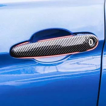 4 шт. Наклейка на дверную ручку из углеродного волокна для BMW F30 F35 F34 E70 E71 E84 F25 F26 F20 F31, автомобильные аксессуары