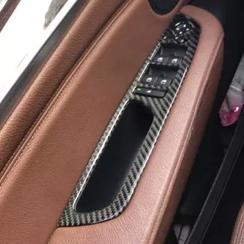 4 шт., наклейка на панель управления окном, эпоксидная обработка, защита от царапин, углеродное волокно