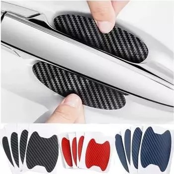 4 шт. наклейка на ручку двери автомобиля защитная пленка против царапин персонализированная наклейка на кузов автомобиля устойчивое покрытие защитная пленка для автомобильной ручки детали black 4pcs