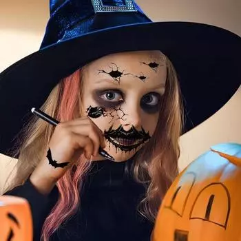 4 шт. наклейки для татуировок на Хэллоуин, ужасная рана, шрам зомби, водонепроницаемые временные татуировки, вечеринка, боди-арт, сделай сам, макияж, наклейка, жуткая атмосфера Хэллоуина 4pcs