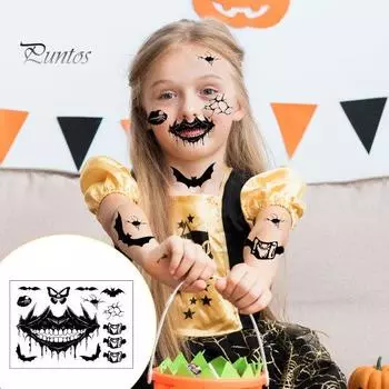 4 шт. наклейки для татуировок на Хэллоуин, ужасная рана, шрам зомби, водонепроницаемые временные татуировки, вечеринка, боди-арт, сделай сам, макияж, наклейка, жуткая атмосфера Хэллоуина 4pcs