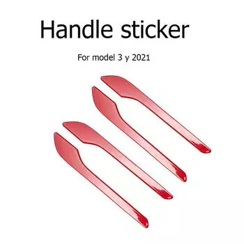 4 шт. наклейки на дверные ручки автомобиля, АБС-пластик, защитная пленка для дверных ручек автомобиля, защита от царапин для Tesla Model 3/Y 2024