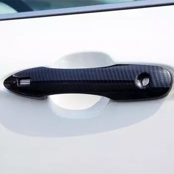 4 шт. наклейки на наружные дверные ручки из углеродного волокна ABS, наклейки на дверные ручки, наклейки на отделку для Toyota RAV4 Refit 19 2020 2024