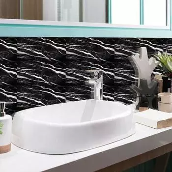 4 шт. наклейки на плитку с имитацией мрамора, прочный материал ПВХ, легко наносится и удаляется H