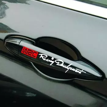 4 шт. наклейки на ручку автомобиля WRC раллийные гонки в полоску автомобильные наклейки виниловые наклейки JDM на дверь автомобиля тюнинг авто внешний аксессуар декор