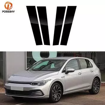 4 шт. наклейки на стойки стоек автомобиля, отделку дверей и окон, комплекты деталей для укладки панели колонны BC для VW Golf MK8 2021-2023