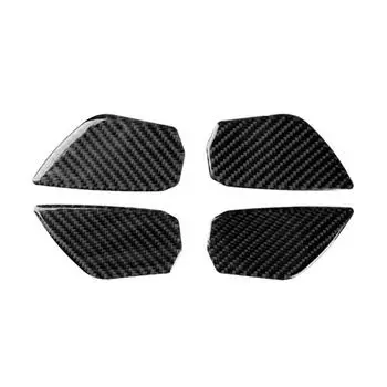 4 шт. наклейки на внутреннюю ручку двери, декор автомобиля, пригодный для Honda Tenth Civic 2016-2019 чёрный