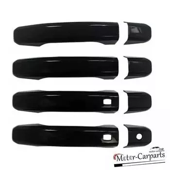 4 шт. наружные дверные ручки для Chevrolet, Silverado, GMC Sierra 14-19, глянцевая черная отделка наружной дверной ручки CHINA