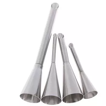 4 шт., насадки для слоеных эклеров, трубки для наполнения кексов, кондитерские шприцы, насадки для крема