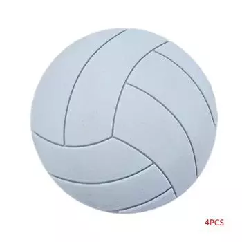 4 шт., настенная противоударная накладка, устраняющая шум, подушка, защитная накладка на дверную ручку в форме волейбола от Jooan