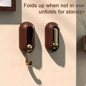 4 шт. настенный крючок самоклеющийся, вращающийся на 360 градусов, современный складной, бесследный, сильная несущая шляпа, вешалка для полотенец, одежда для ванной комнаты, кухонные принадлежности эбеновый