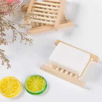 4 шт. Натуральная деревянная бамбуковая мыльница подставка для мыла держатель для тарелок органайзер для хранения мыла полки для слива в ванной