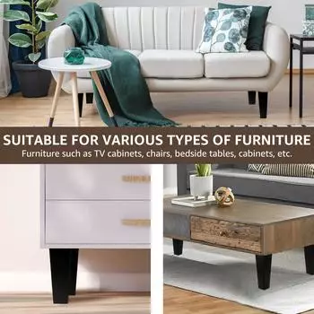 4 шт. натуральные деревянные ножки для мебели 10/15 см, нескользящие, для дивана, шкафа, кровати, стола, стула, замена, увеличение высоты ножек