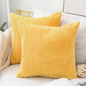 4 шт. наволочка в полоску, однотонный цвет, пэчворк, скрытая застежка-молния, вельвет 40cm