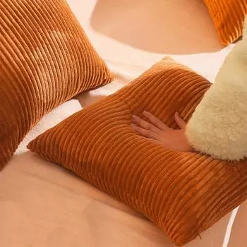 4 шт. наволочка в полоску, однотонный цвет, пэчворк, скрытая молния, вельветовая наволочка для подушки, для спальни, гостиной, дивана, украшения для вечеринки 40cm A