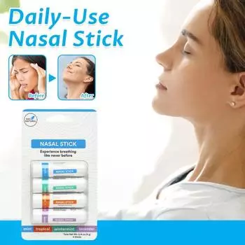 4 шт. назальные палочки портативный назальный ингалятор ароматерапия заложенность носа облегчение Essential