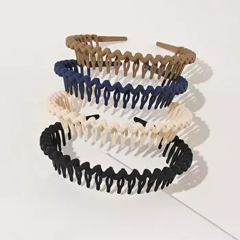 4 шт. Нажимной тип средство для умывания с зубчиками, Противоскользящий, От выпавших волос, Давящая повязка на голову для волос, Летний женский пучок для волос, Набор заколок для волос.