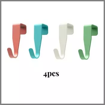 4 шт. не поврежденная дверь задняя вешалка для хранения без дырокола вешалка для пальто шляпа крючок для ванной комнаты разноцветный