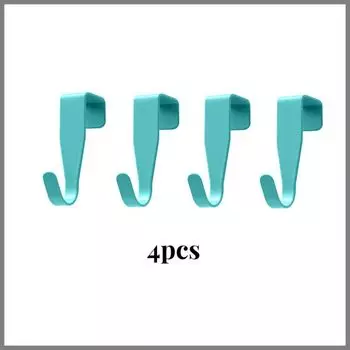 4 шт. не поврежденная дверь задняя вешалка для хранения без дырокола вешалка для пальто шляпа крючок для ванной комнаты синий